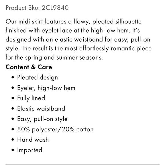 NWT Boston Proper Eyelet Maxi Skirt - Picture 2 of 6